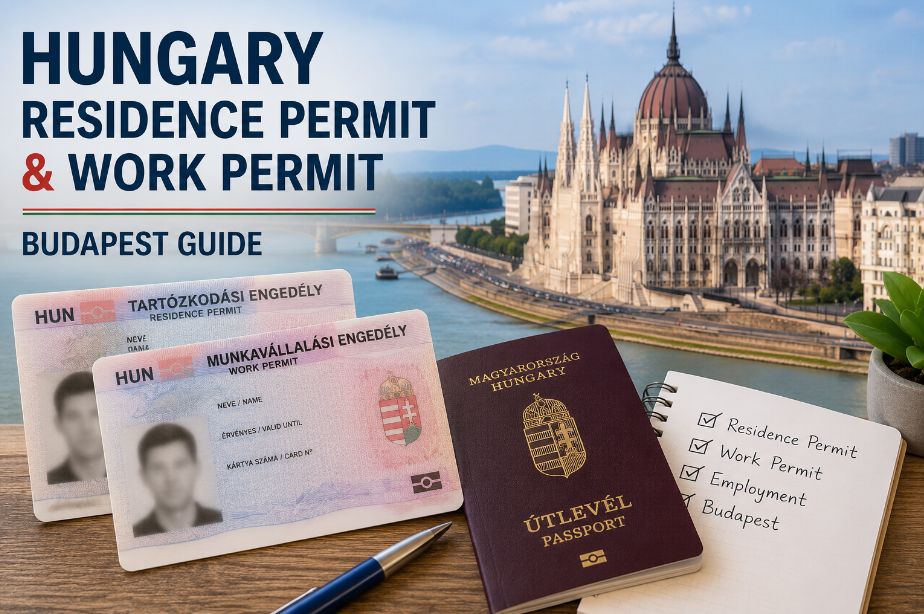 Hungary residence permit and work permit guide for Budapest showing permits, passport and application checklist