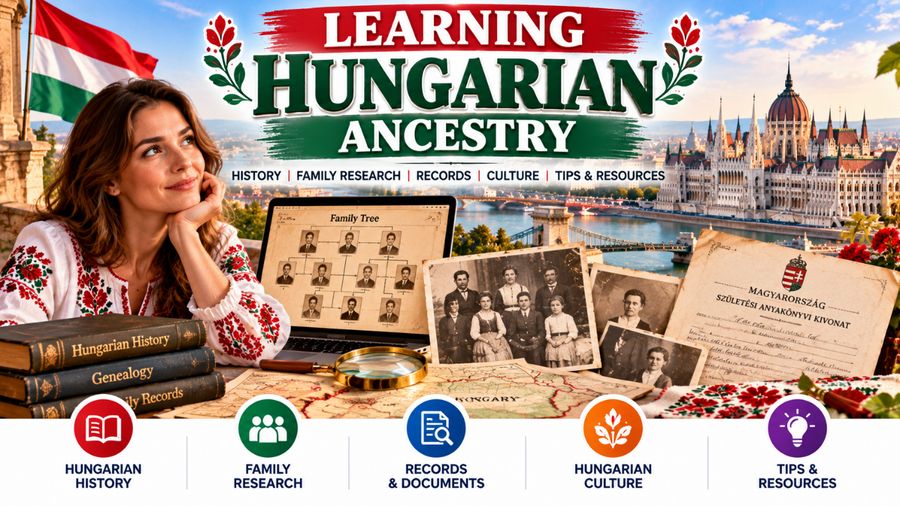 Learning Hungarian ancestry through family tree research, historical records, genealogy documents, Hungarian culture and family history in Budapest